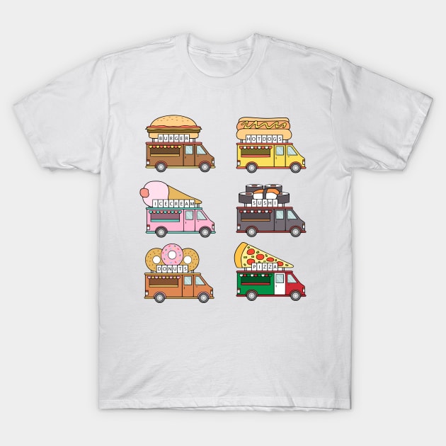 Food Trucks Design T-Shirt by Mako Design 